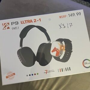 P9 Ultra 2-1 Headphones and Smartwatch Set